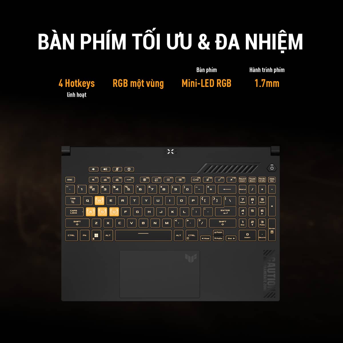 Laptop Asus Gaming TUF FX507VU-LP197W (i7 13620H/32GB RAM/512GB SSD/15.6 FHD 144hz/RTX4050 6GB/Win11/Xám) ảnh 2