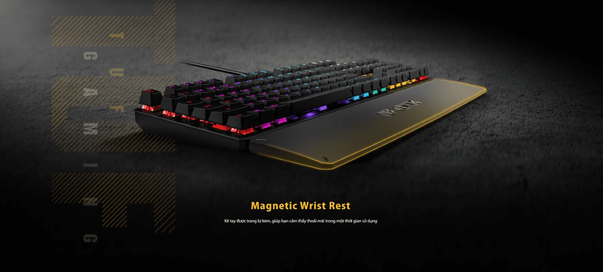 Bàn phím cơ Asus TUF K3 (RGB/USB/Red sw)