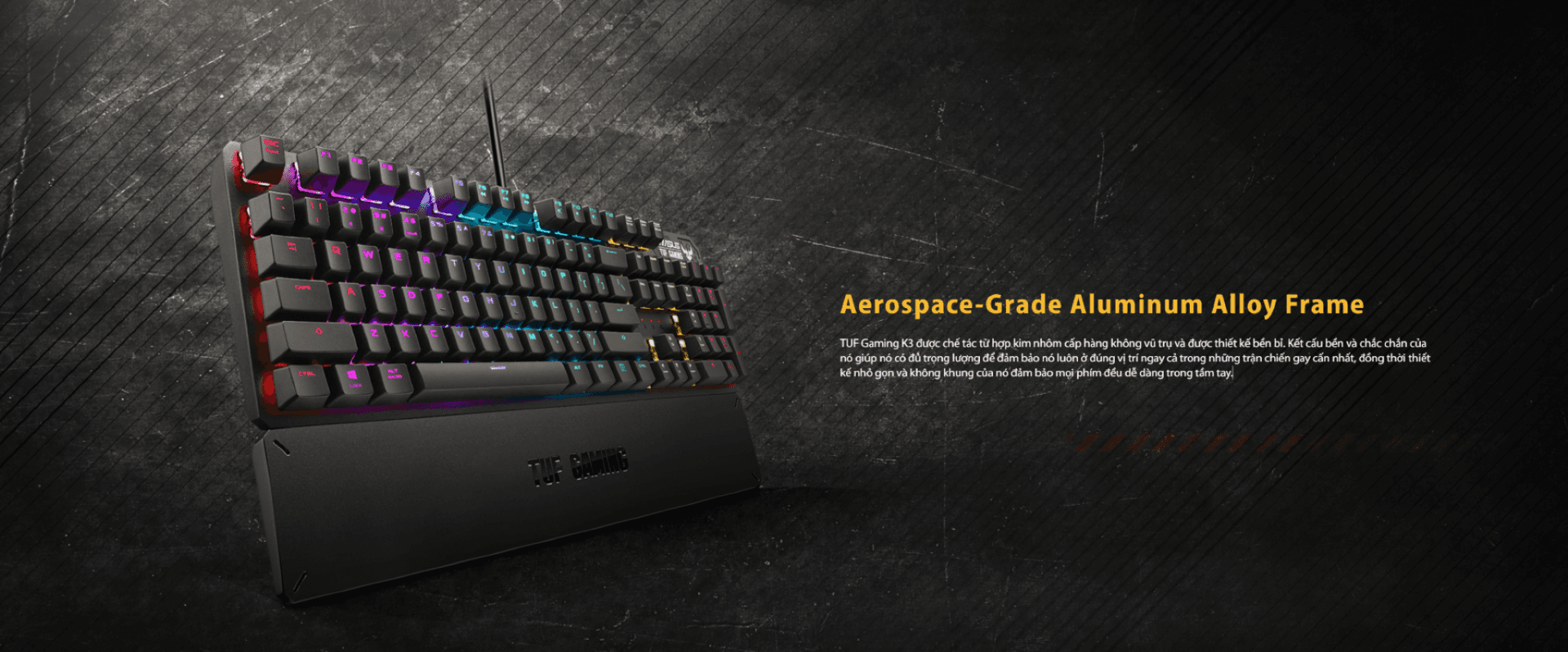 Bàn phím cơ Asus TUF K3 (RGB/USB/Red sw)