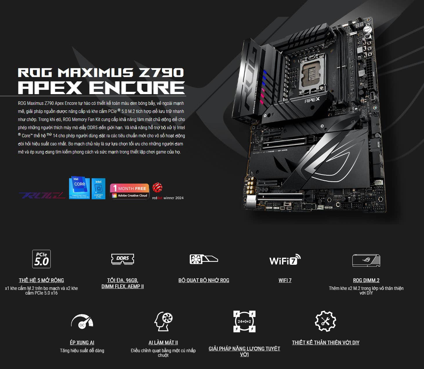 Mainboard ASUS ROG MAXIMUS Z790 APEX ENCORE