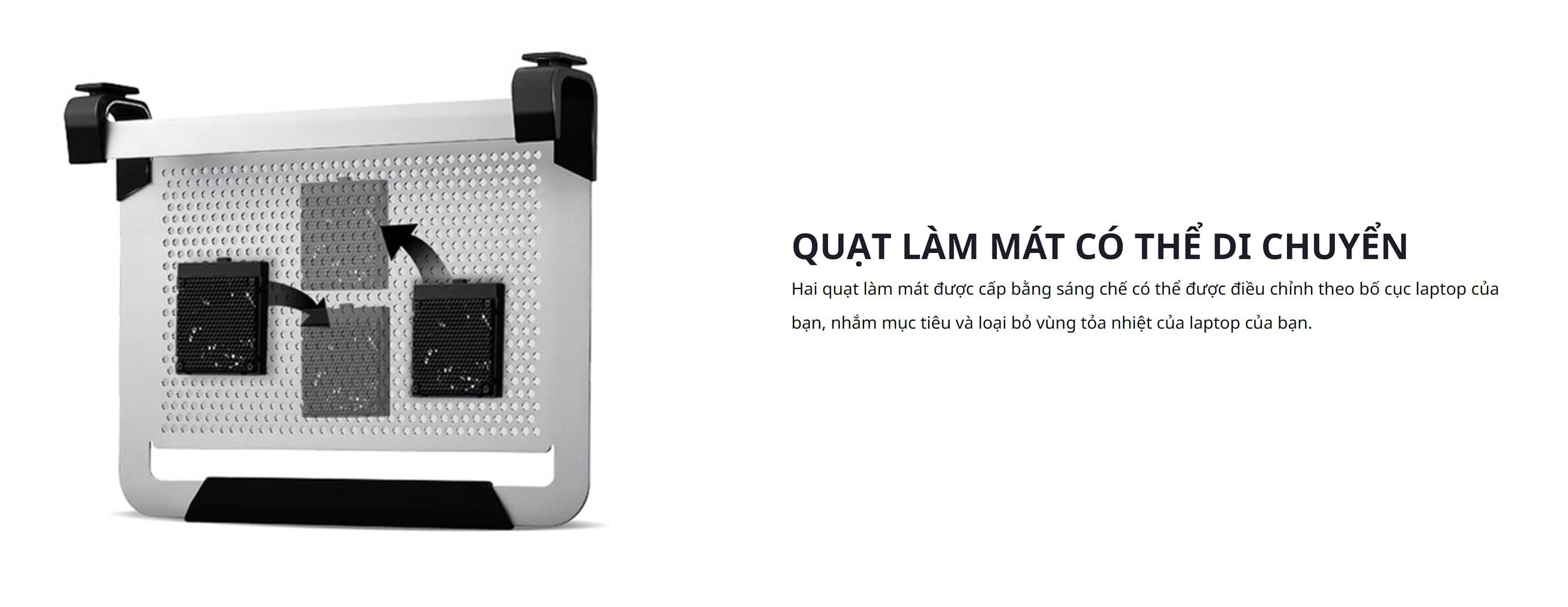 Đế tản nhiệt Cooler Master U2 Plus cho Laptop 15 inch đến 17 inch