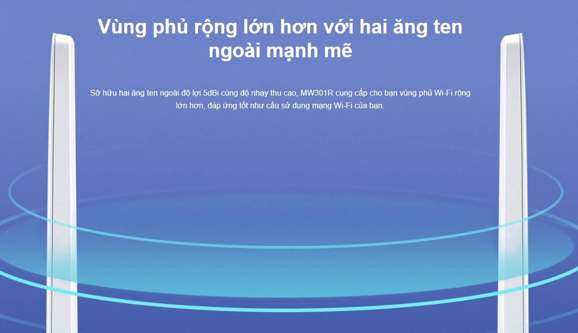 Bộ Phát Wifi Mercusys MW301R Chuẩn Tốc Độ 300Mbps
