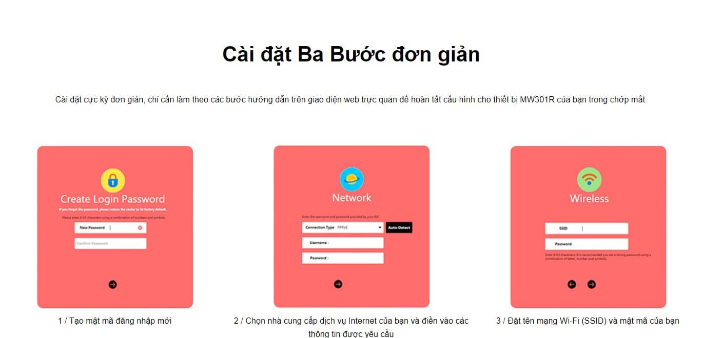 Bộ Phát Wifi Mercusys MW301R Chuẩn Tốc Độ 300Mbps