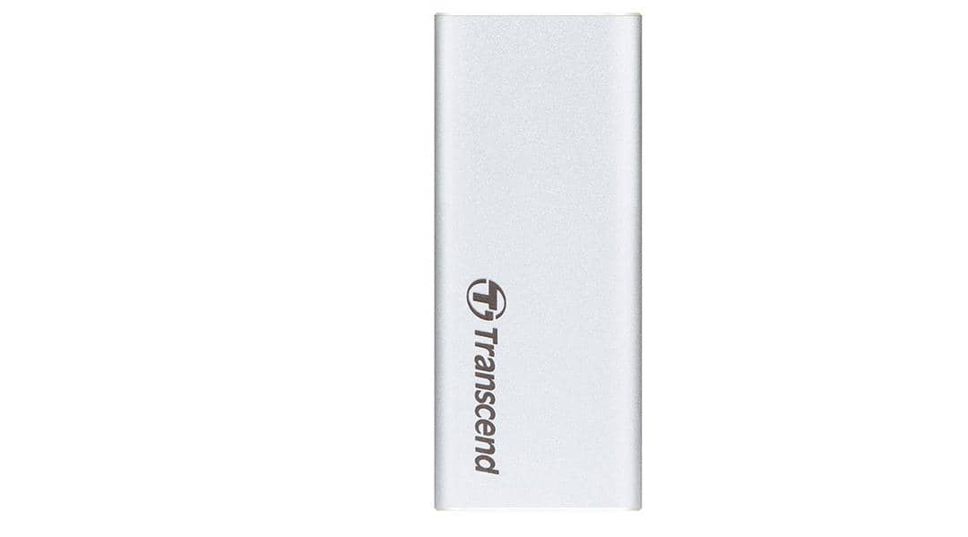 Ổ cứng di động Transcend SSD 500GB USB 3.1 Gen 2, Type C - TS500GESD260C, vỏ kim loại màu bạc