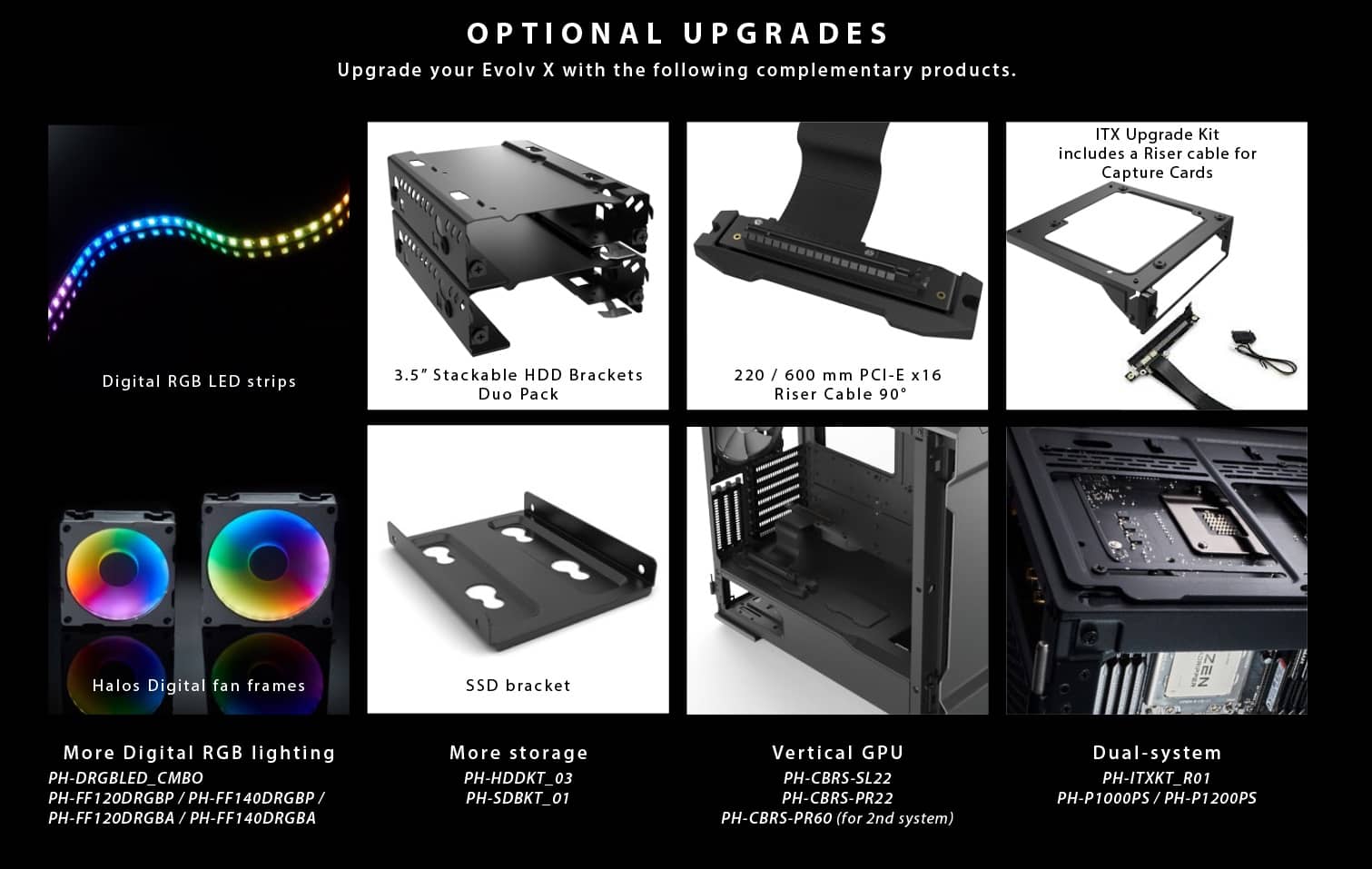  Phanteks Enthoo Evolv X ATX Case, Tempered Glass Window - Anthracite Grey giới thiệu 14