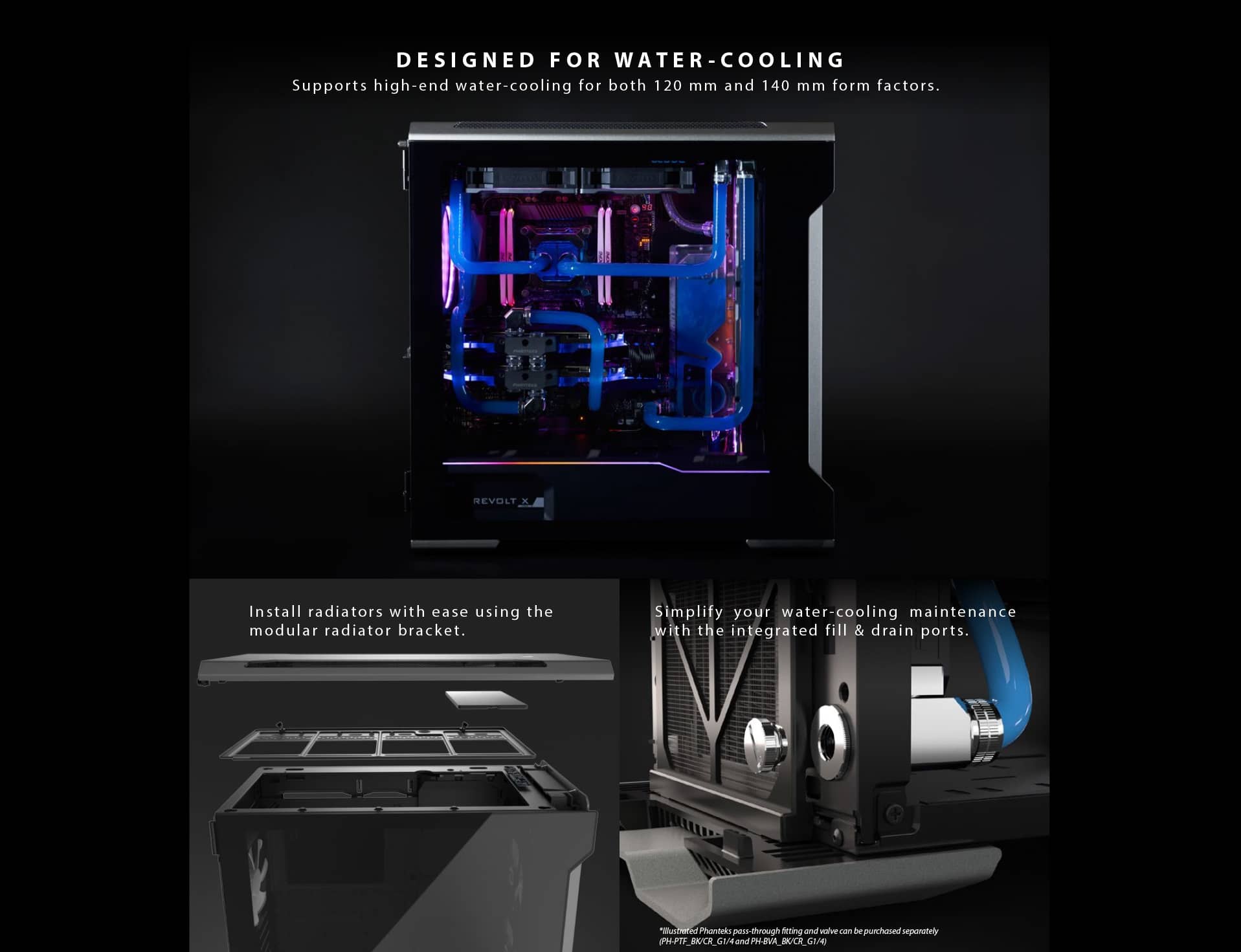  Phanteks Enthoo Evolv X ATX Case, Tempered Glass Window - Anthracite Grey giới thiệu 7