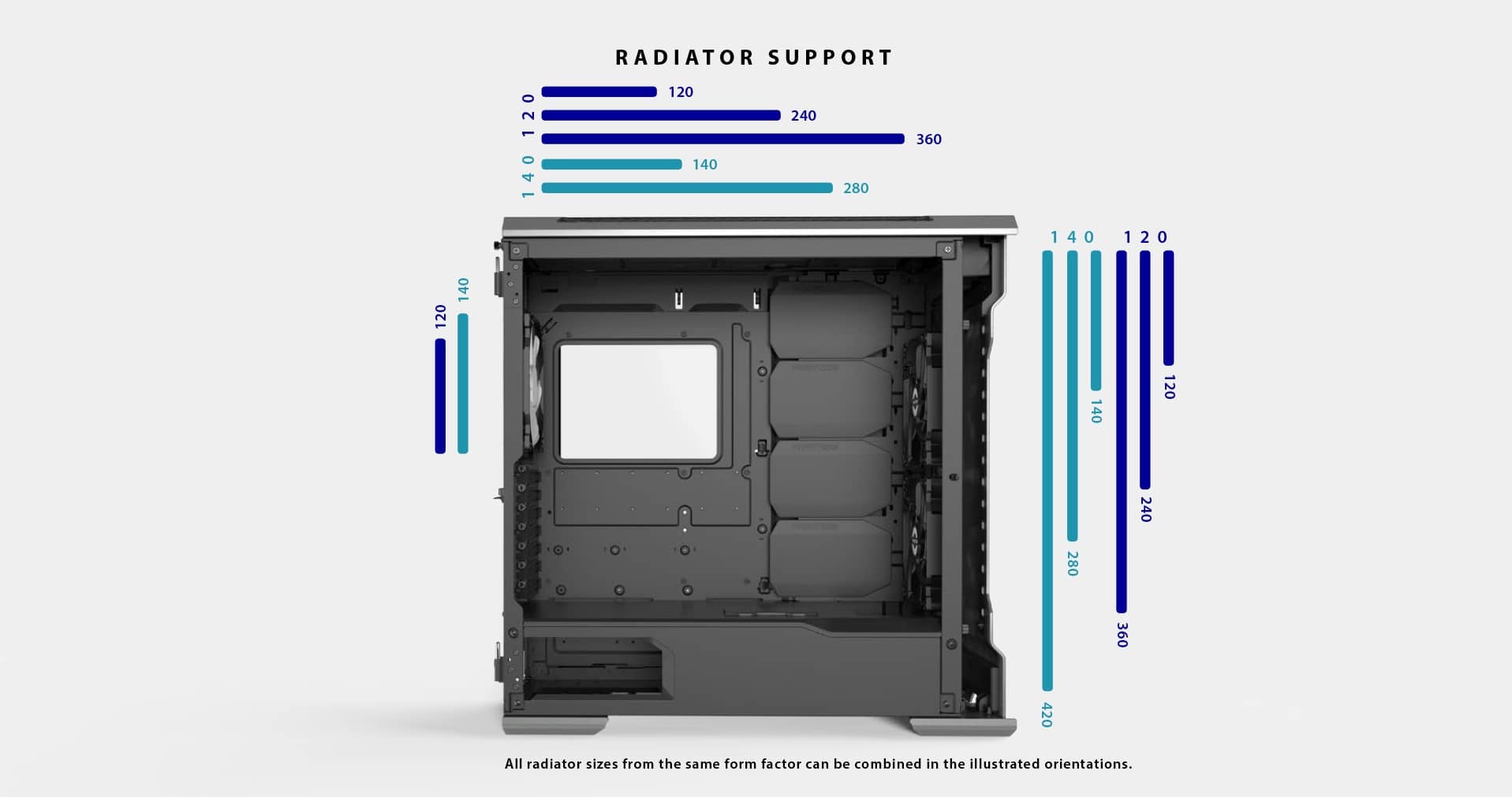  Phanteks Enthoo Evolv X ATX Case, Tempered Glass Window - Anthracite Grey giới thiệu 8