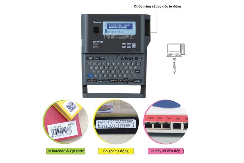 Cấu tạo Máy in nhãn Tepra SR 970