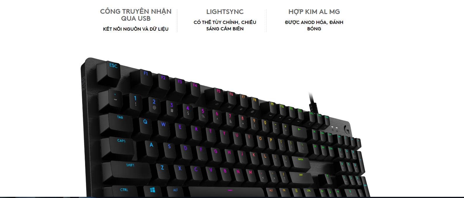 Bàn phím cơ Logitech G512 Lightsync RGB GX Red Linear switch 1