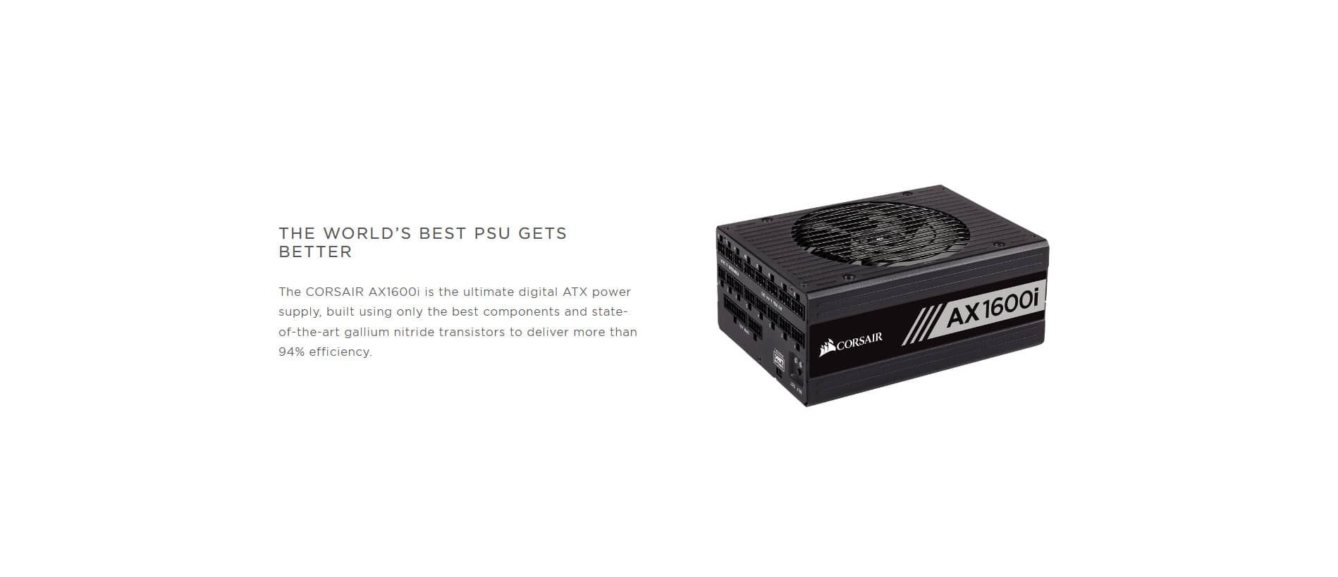 Nguồn Corsair AX1600i 1600W (80 Plus Titanium/ Full Modular/Màu Đen) 80 titanium plus