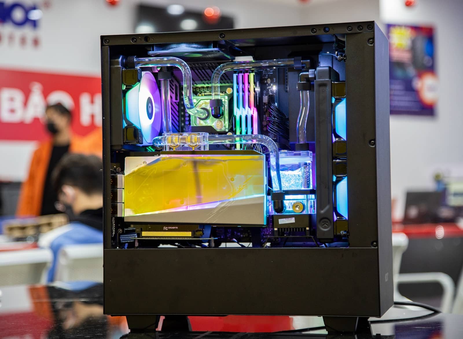 Trọn bộ tản nhiệt nước PC NZXT H510i HT-75 (Lắp ráp theo yêu cầu) khu vực block CPU