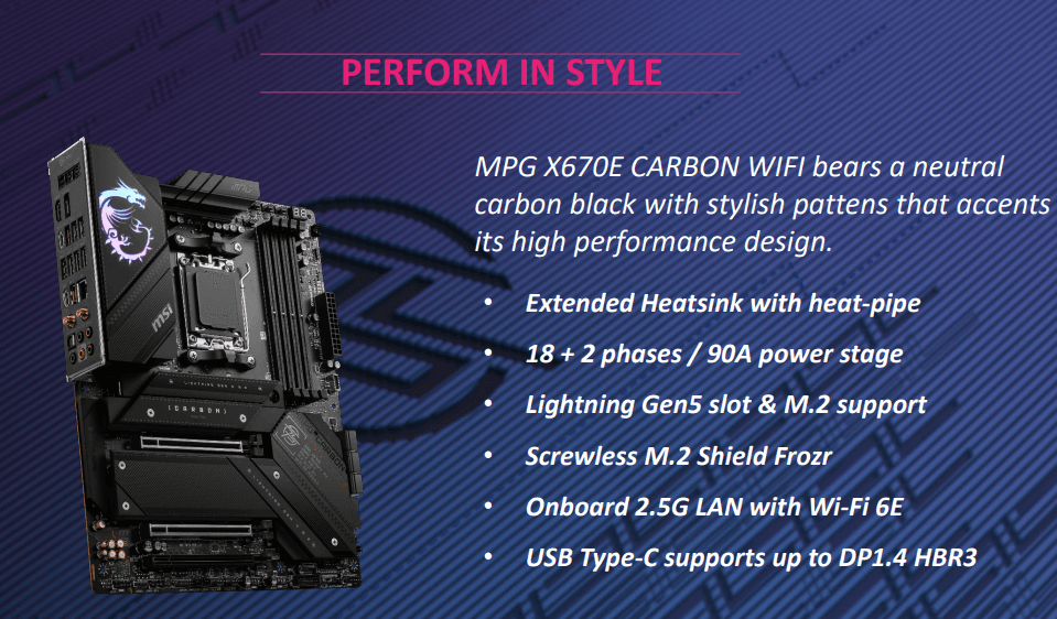 MPG X670E CARBON WIFI