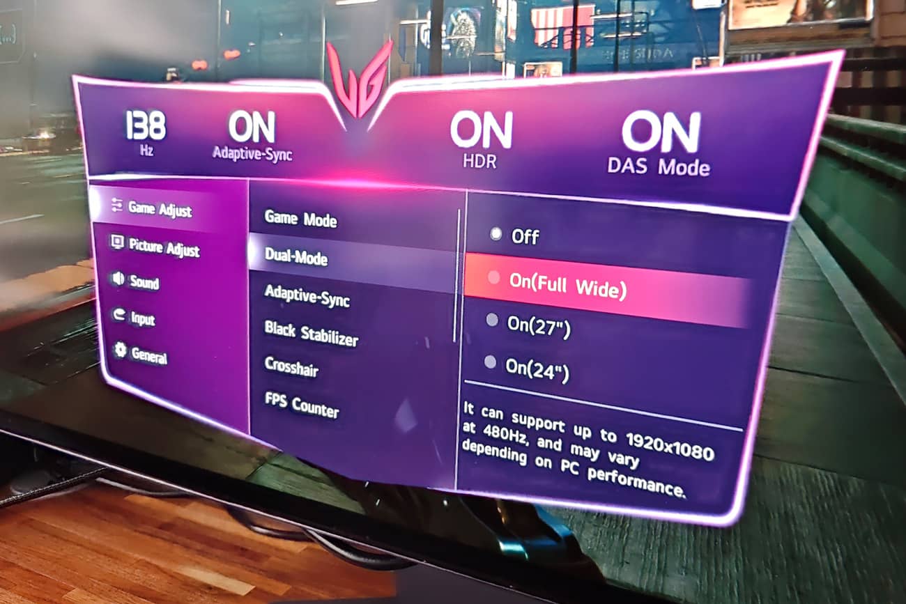 OSD của LG 32GS95UV