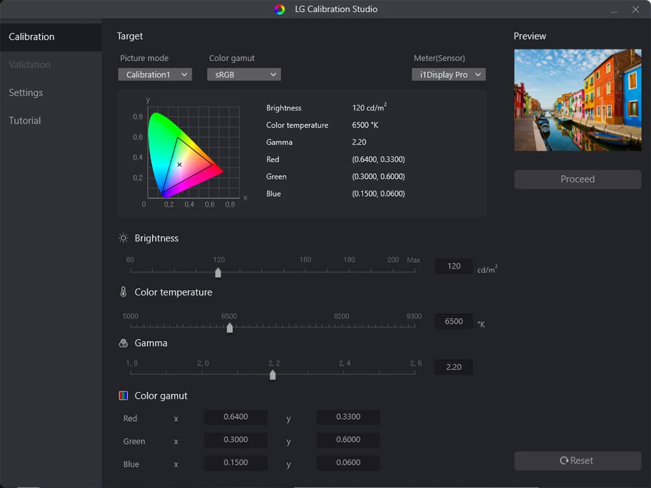 Phần mềm hiệu chỉnh dải màu của LG 32GS95UV