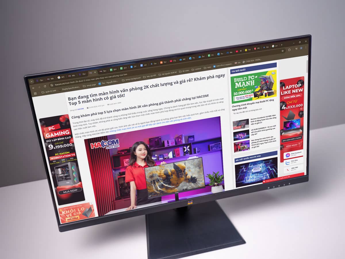 ViewSonic VA2436-H sở hữu độ phân giải FHD và tấm nền IPS