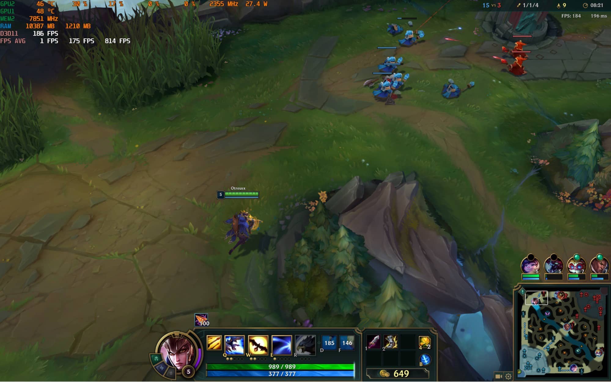 Tốc độ khung hình giao động ở khoảng 180-190 FPS làm cho việc trải nghiệm chơi game luôn tuyệt vời