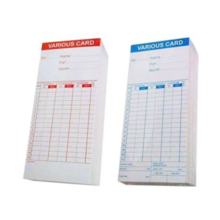 Thẻ giấy chấm công ( 100 cái /1 tập )2