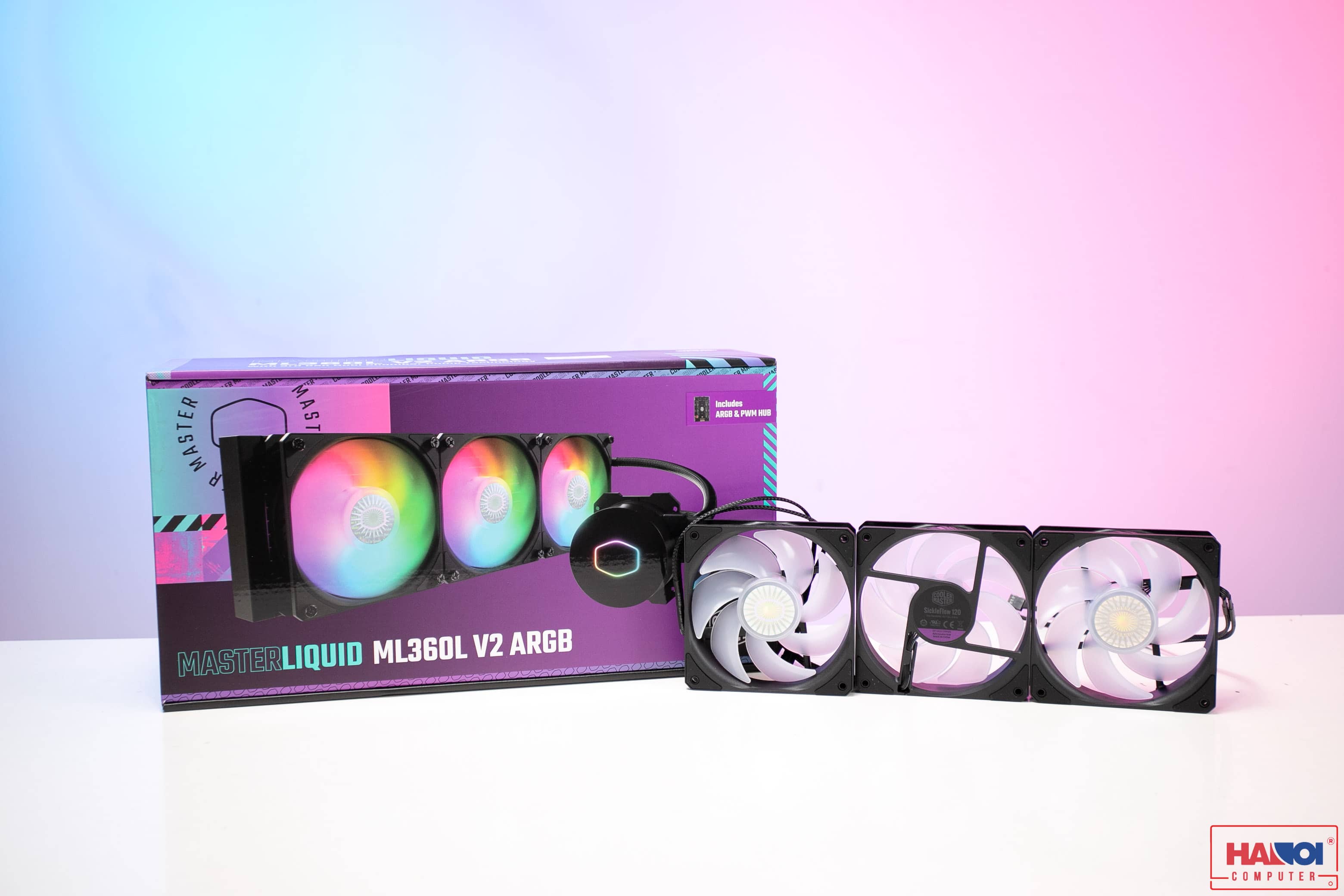 Tản nhiệt nước CPU Cooler Master MasterLiQuid ML360L-ARGB V2 (Kèm sẵn Backplate 1700) 