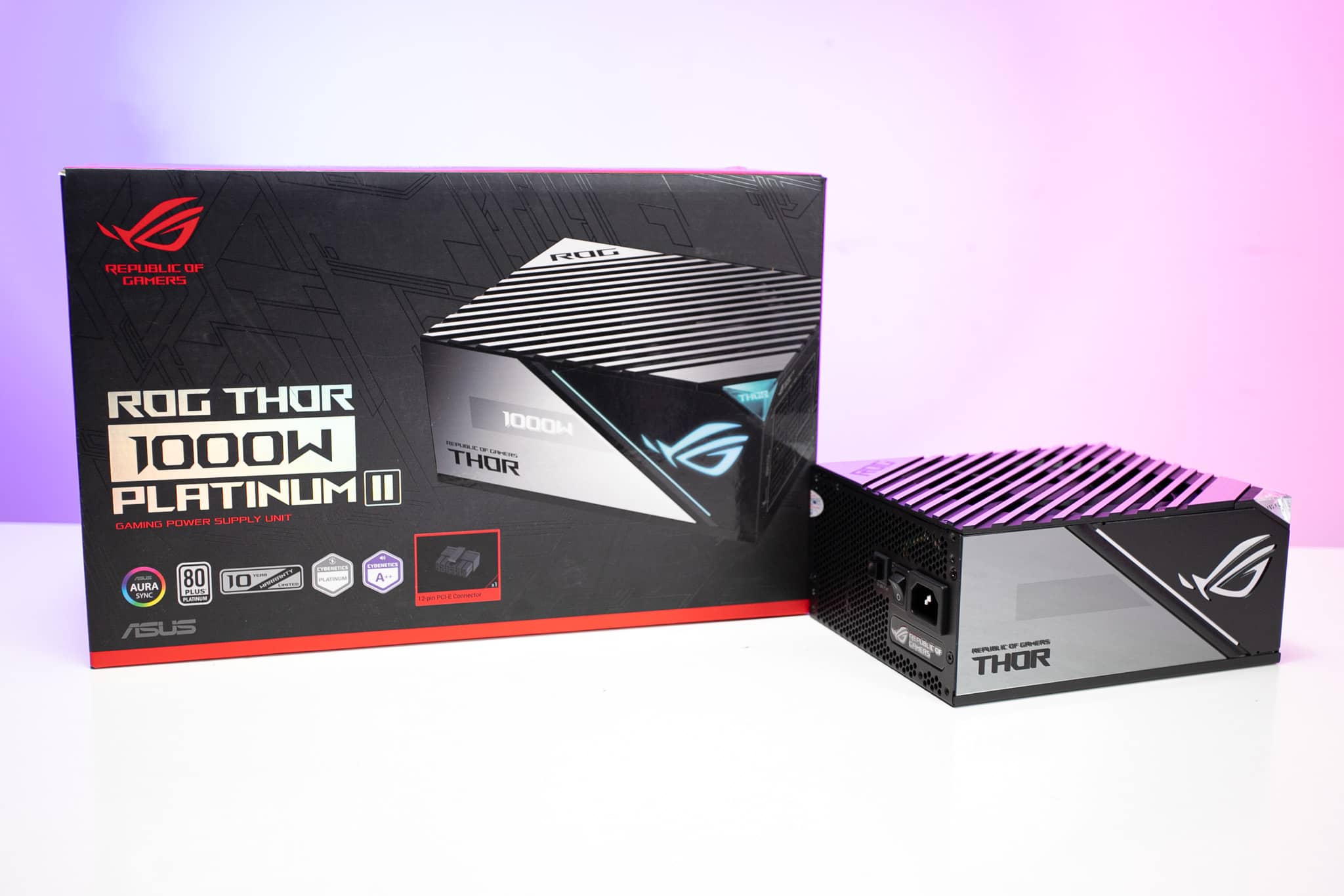 Nguồn ASUS ROG THOR - 1000P2 Gaming Platinum - 1000W ( Màu Đen/80 Plus Platinum / Full Modular) 