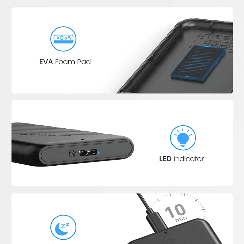 Hộp đựng ổ cứng 2.5 inch ORICO 25PW1-U3-BK 