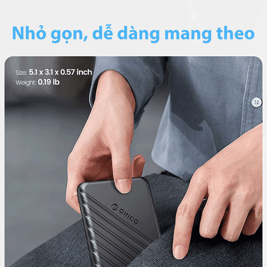 Hộp đựng ổ cứng 2.5 inch ORICO 25PW1-U3-BK 