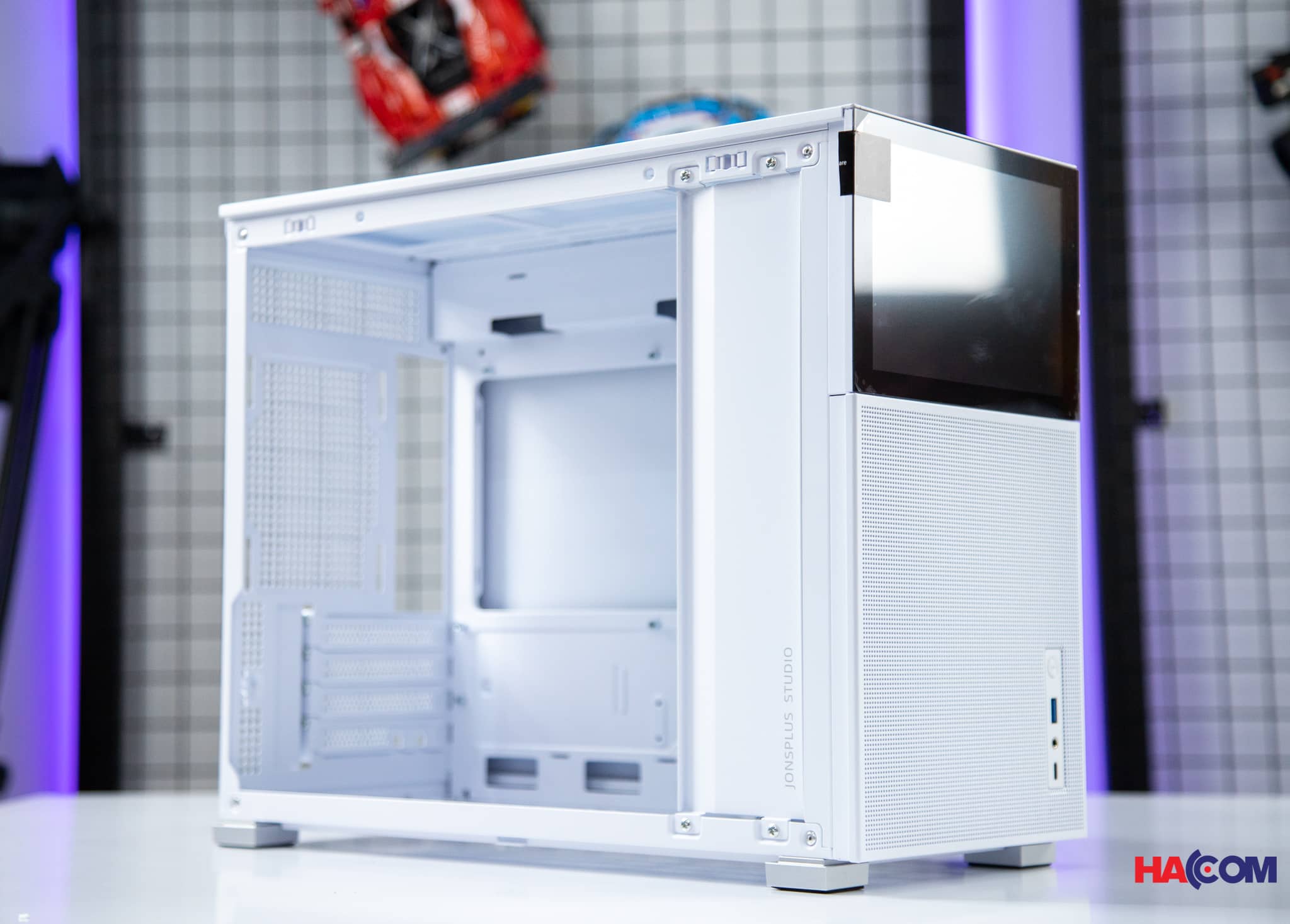 Vỏ case Jonsbo D31 MESH SC White ( Mini Tower/Màu Trắng/Màn Hình Phụ 8'') 