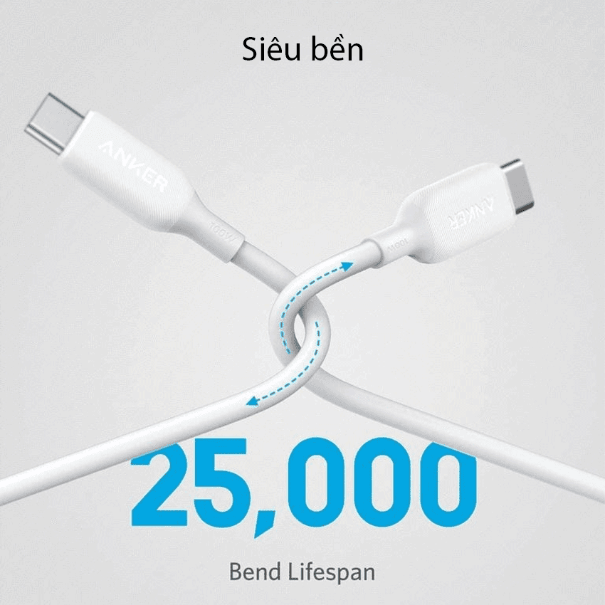 Cáp sạc đa năng Anker A8856 PowerLine III (1.8m) 