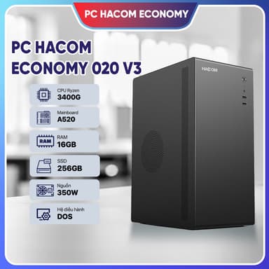 PC HACOM ECONOMY 020 V3 ( Ryzen 3400G / 16GB RAM / 256 GB SSD )