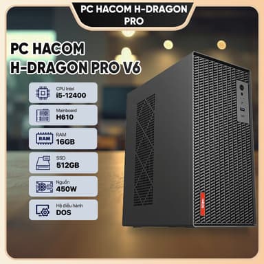PC HACOM H-DRAGON PRO V6 ( Intel i5 12400/16GB RAM/512 GB SSD )
