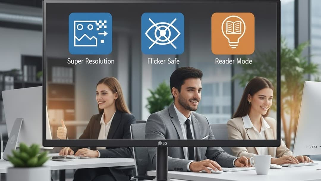 Super Resolution, Flicker Safe, Reader Mode - 3 tính năng giải "cứu" mắt dân văn phòng của LG