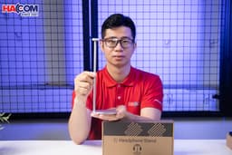 Giá treo tai nghe Crossline EJ9 màu bạc - Hợp kim nhôm và PU 4