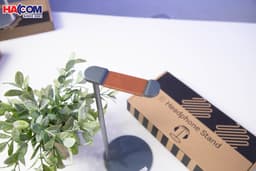 Giá treo tai nghe Crossline EJ9 màu xám - Hợp kim nhôm và PU 4