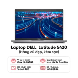 Laptop DELL  Latitude 5420 (i5-1145G7 / 16GB RAM / 256GB SSD / Màn 14 inch FHD / Kèm sạc) - Hàng cũ đẹp