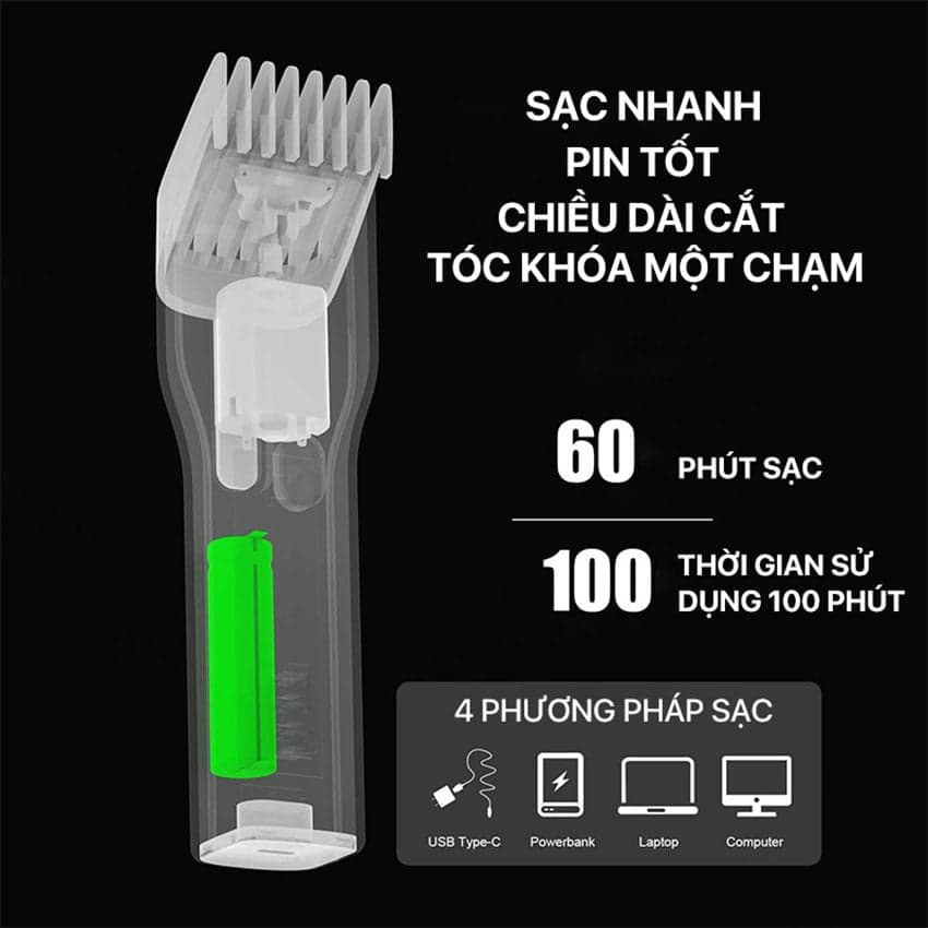Tông Đơ Cắt Tóc Enchen Boost - Màu Trắng 4