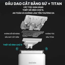 Tông Đơ Cắt Tóc Enchen Boost - Màu Trắng 7