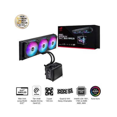 Tản nhiệt nước ASUS ROG Ryuo IV SLC 360 ARGB