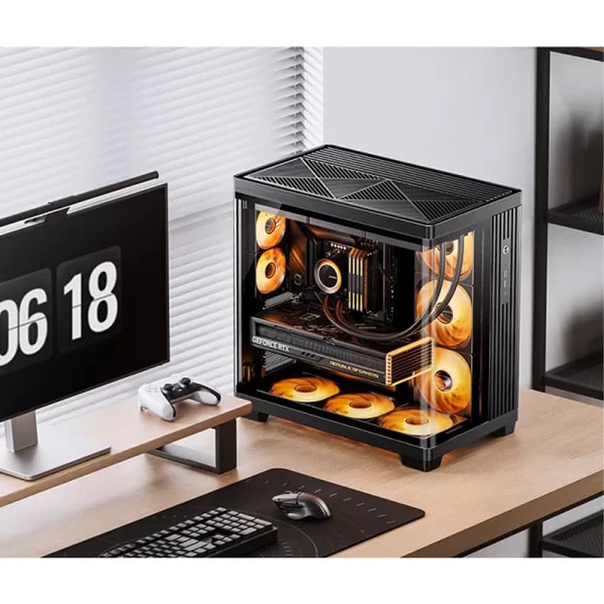 Vỏ case JONSBO TK-4 Black (ATX0 fan) 5
