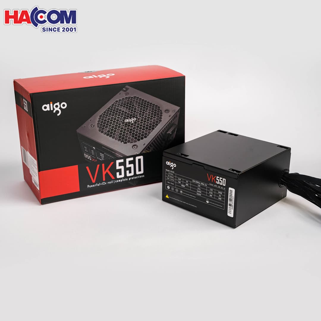Nguồn máy tính AIGO VK550 - 500W (Màu Đen)	 7