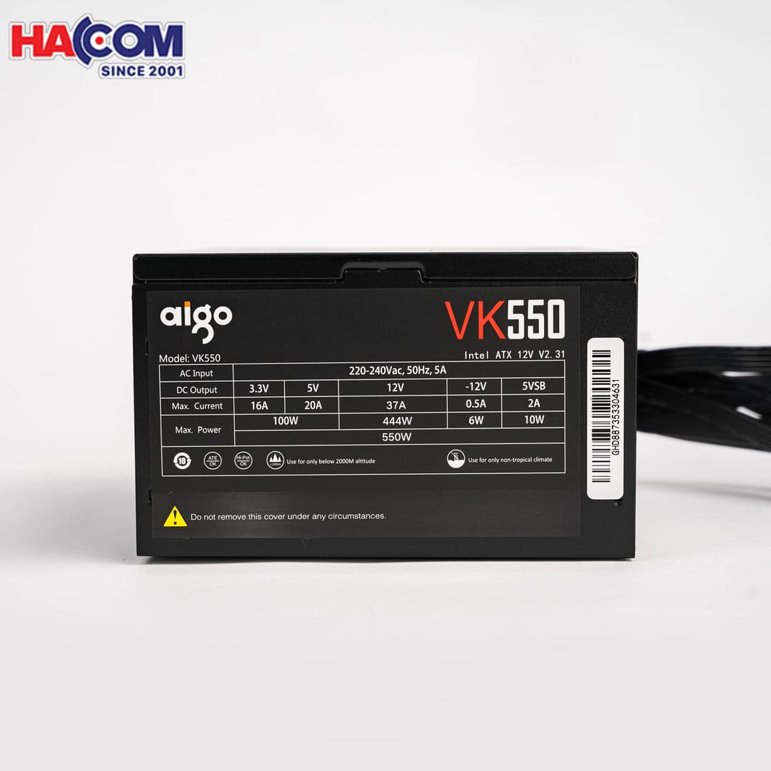 Nguồn máy tính AIGO VK550 - 500W (Màu Đen)	 8