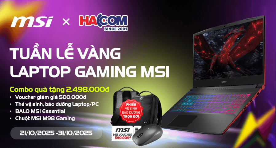 Tuần Lễ Vàng Laptop MSI Gaming Katana – tại HACOM