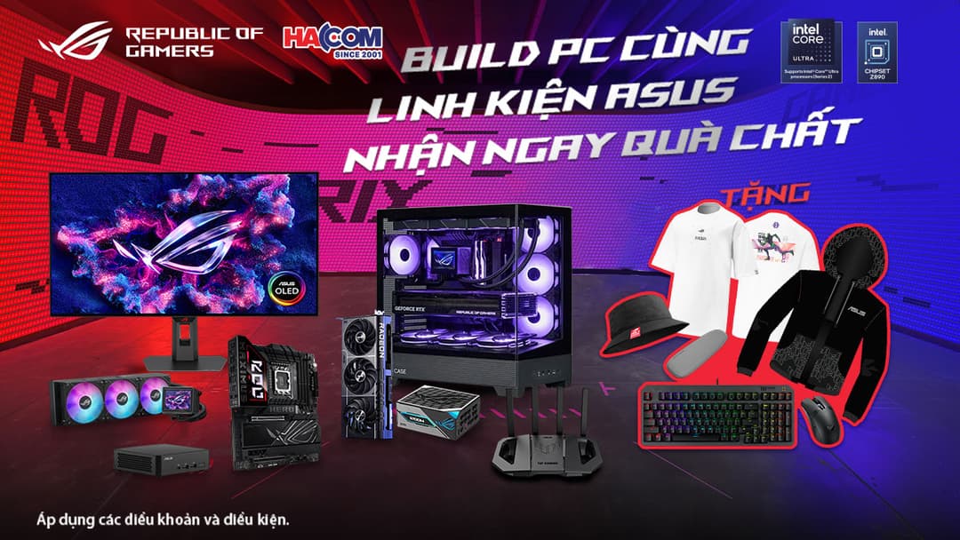 BUILD PC CÙNG LINH KIỆN ASUS NHẬN NGAY QUÀ CHẤT