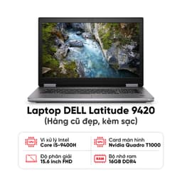Laptop DELL Precision 7540 (i5-9400H / 16GB RAM / 256GB SSD / NVIDIA Quadro T1000 / Màn 15.6 inch FHD / Kèm sạc) - Hàng cũ đẹp