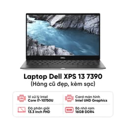 Laptop Dell XPS 13 9380 (i7-8665U / 16GB RAM / 256GB SSD / Màn 13.3 inch FHD / Kèm sạc) - Hàng cũ đẹp