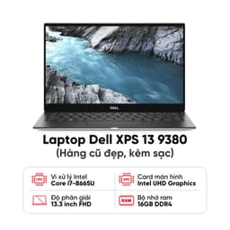 Laptop Dell XPS 13 9380 (i7-8665U / 16GB RAM / 256GB SSD / Màn 13.3 inch FHD / Cảm ứng / Kèm sạc) - Hàng cũ đẹp