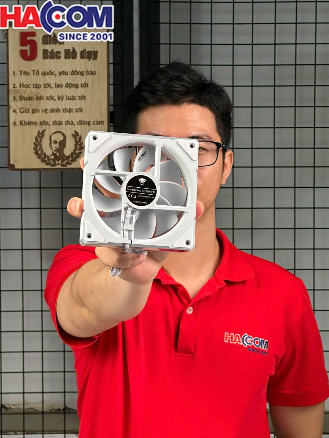 Fan JUNGLE LEOPARD StarStone V1 White Reverse (cánh đảo chiều) 4