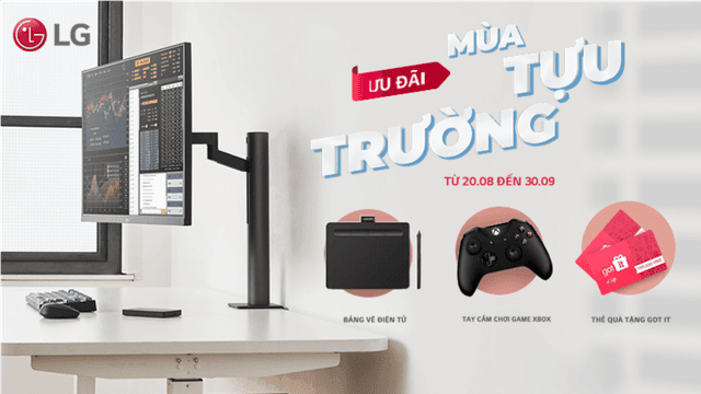Chương trình Khuyến mãi “Ưu Đãi Mùa Tựu Trường” cùng Màn hình LG