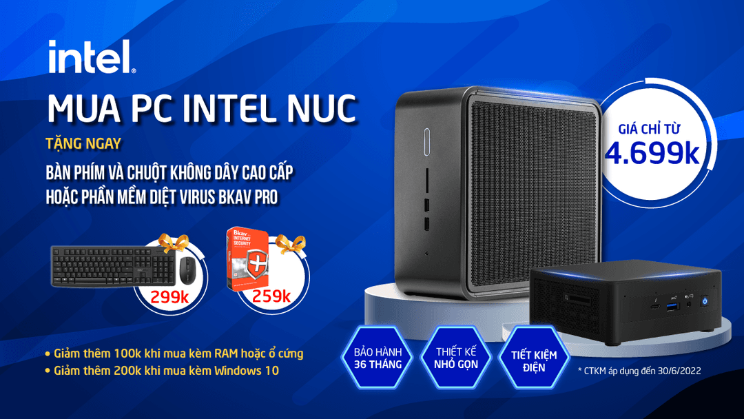 Chương trình khuyến mại Mua INTEL NUC nhận quà cực đã