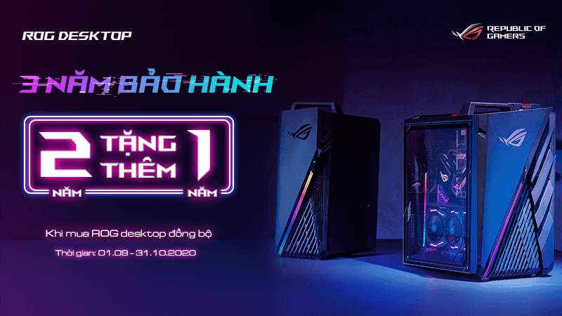 Chương trình Khuyến mãi “Tặng thêm 1 năm bảo hành cho PC Gaming Asus”