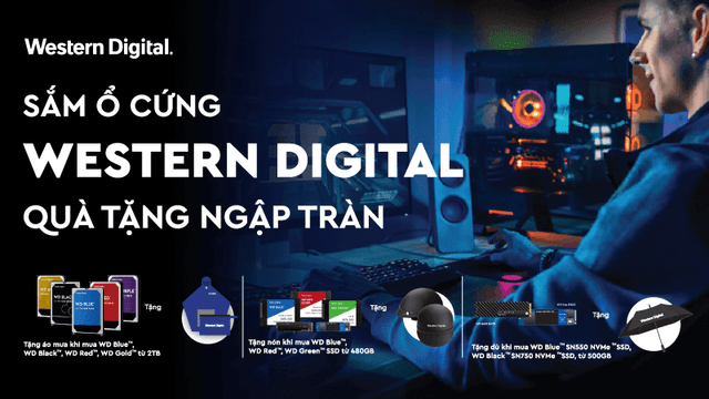Chương trình Khuyến mãi “Sắm ổ cứng Western Digital quà tặng ngập tràn”