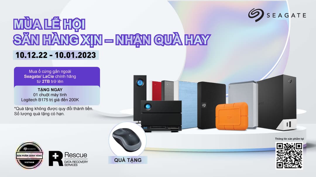 Chương trình khuyến mại SEAGATE mùa lễ hội 2022
